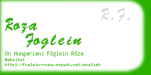 roza foglein business card