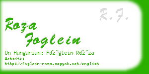 roza foglein business card